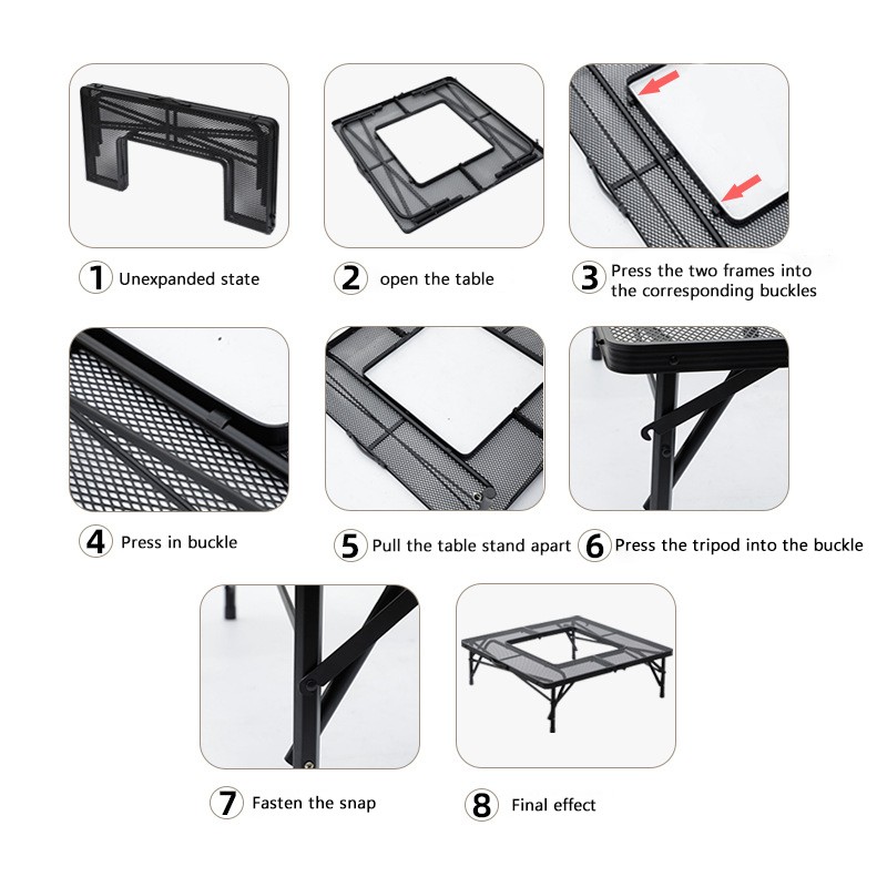 bbq square outdoor folding table