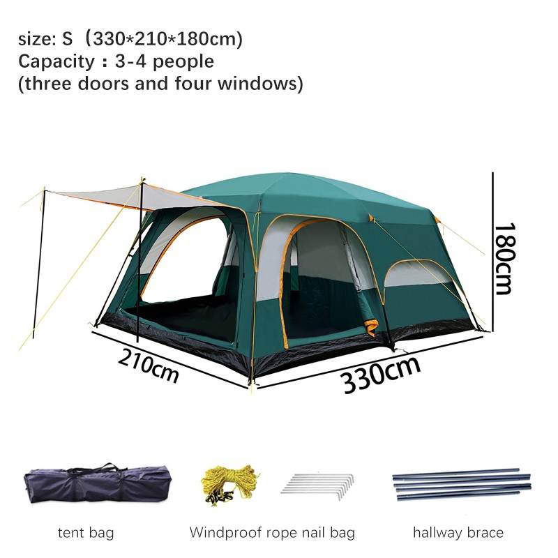 Wholesale Two rooms and one living room family tent manufacturers big family camping tent