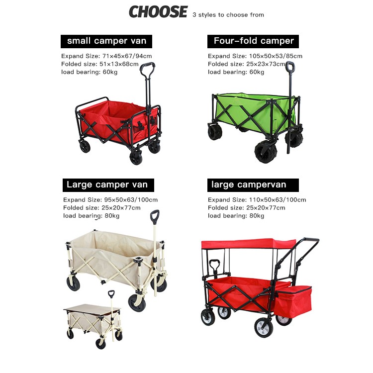 Customized Outdoor picnic portable camping folding wagon