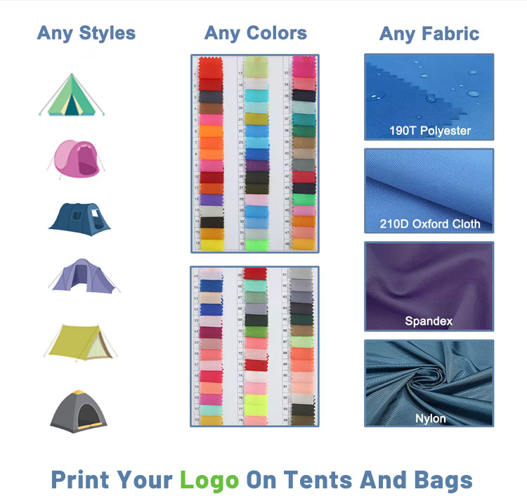 Choose different fabrics and styles to customize the tent
