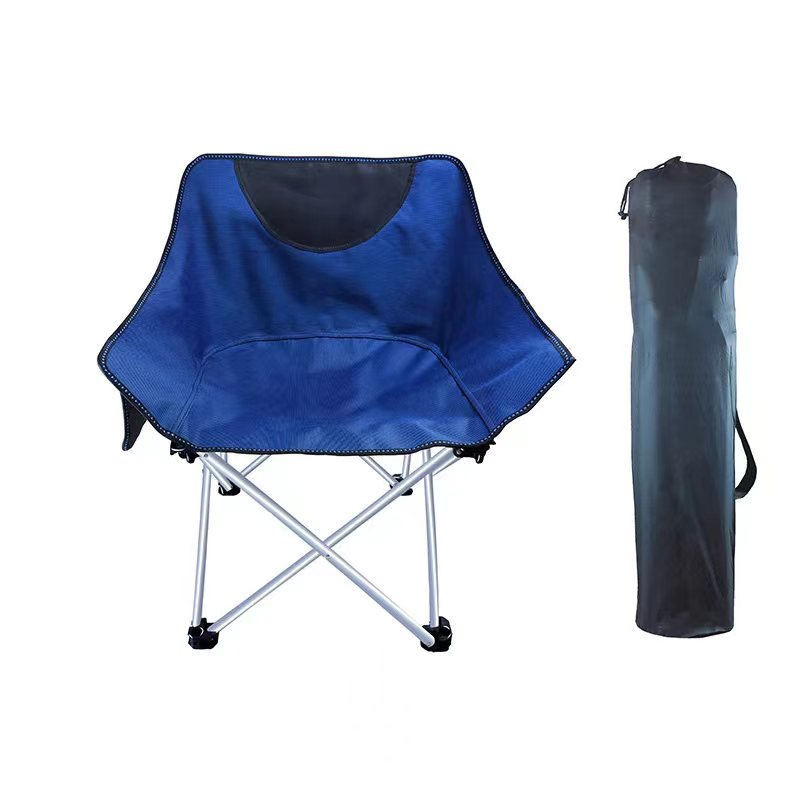 Wholesale customizable beach fold chair With Side Pockets Moon Chair