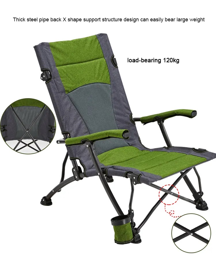 OEM Chaise De Plage Sedia Da Campeggio Lightweight Portable Leisure Picnic Outdoor Fishing Folding Camping Garden Beach Chair